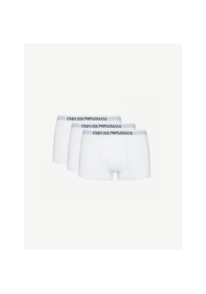 Mens Emporio Armani Slim-Fit Stretch-Cotton Trunks Pack Of Three