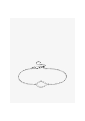 Womens Monica Vinader Riva Kite Chain Sterling Silver Pavé Diamond Bracelet