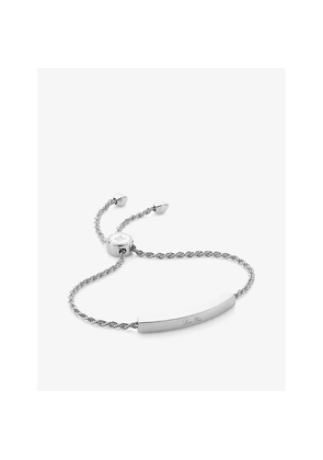 Womens Monica Vinader Linear Sterling Silver Friendship Bracelet