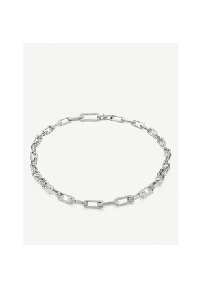 Womens Monica Vinader Alta Capture Charm Sterling Silver Link Necklace