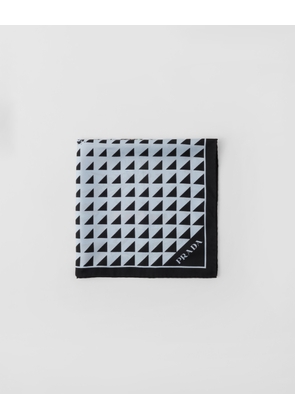 Printed silk twill scarf 55x55