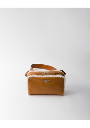 Shearling shoulder bag