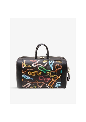 Seletti Wears Toiletpaper Snakes Faux-Leather Travel Bag
