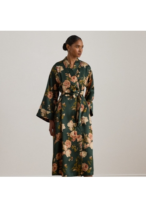Floral Satin Long Robe