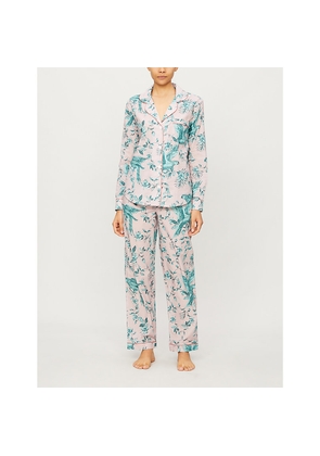 Womens Desmond And Dempsey Bromley Parrot-Printed Cotton Pyjama Set