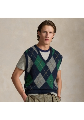 Big Fit Argyle Sleeveless Jumper