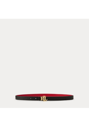 Logo Reversible Pebbled Skinny Belt