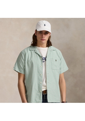 Classic Fit Gingham Oxford Camp Shirt