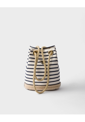 Prada Mariner small striped fabric bucket bag