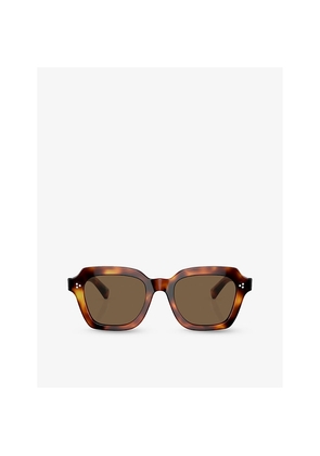 Oliver Peoples Ov5526Su Kienna Square-Frame Tortoiseshell Acetate Sunglasses