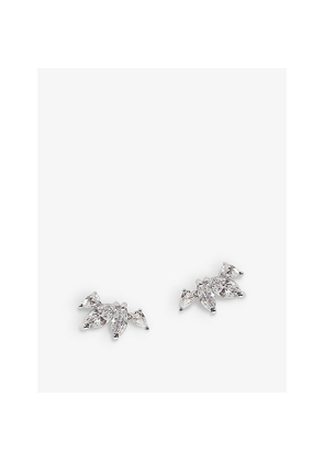 Womens Carat London Kira Sterling Silver and Cubic Zirconia Earrings