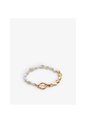 Womens Monica Vinader Keshi 18ct Yellow Gold-Plated Vermeil Sterling Silver and Freshwater Pearl Bracelet