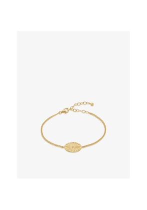 Womens Monica Vinader Talisman Heart 18ct Yellow Gold-Plated Vermeil Sterling Silver Bracelet
