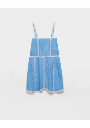 Eyelet lace mini-dress