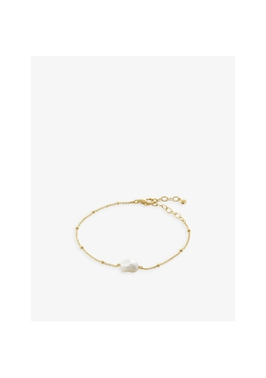 Womens Monica Vinader Nura Keshi 18ct Yellow Gold-Plated Vermeil Sterling-Silver and Pearl Bracelet