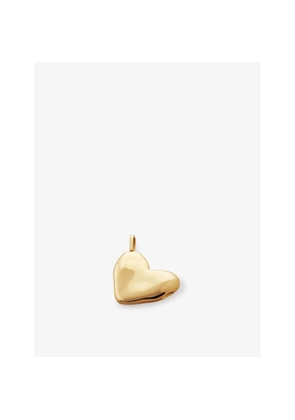 Womens Monica Vinader Heart Shaped 18ct Yellow Gold-Plated Vermeil Sterling-Silver Locket Pendant