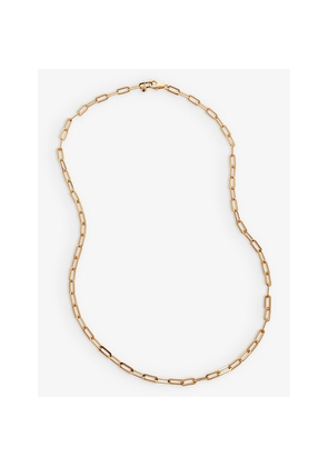 Womens Monica Vinader Paperclip-Chain 18ct Yellow Gold-Plated Vermeil Sterling-Silver Necklace