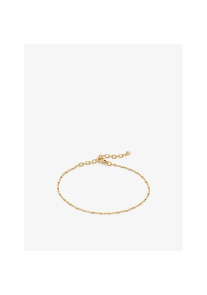 Womens Monica Vinader Station 18ct Yellow Gold-Plated Vermeil Sterling-Silver Chain Bracelet