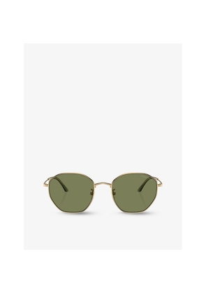 Giorgio Armani Ar6150 Branded Round-Frame Metal Sunglasses