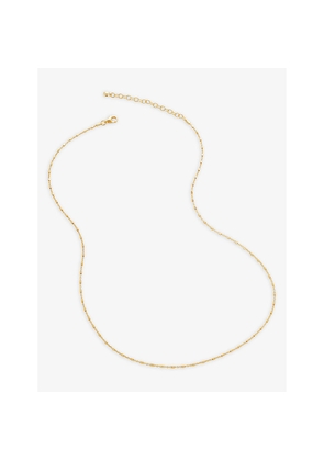 Womens Monica Vinader 18ct Yellow Gold-Plated Vermeil Sterling-Silver Station Chain Necklace