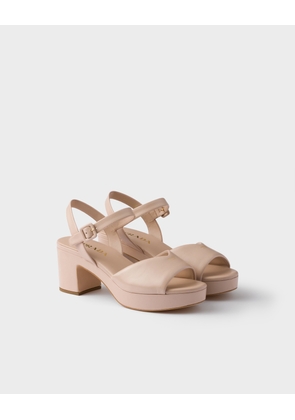 Padded nappa leather sandals