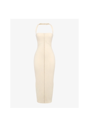 Womens House of CB Mia Halter-Neck Stretch-Woven Maxi Dress