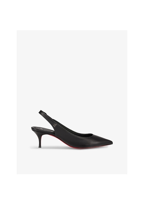 Womens Christian Louboutin Sporty Kate Sling 55 Leather Heeled Courts