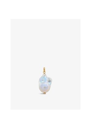 Womens Monica Vinader Doina 18ct Yellow Gold-Plated Vermeil Sterling-Silver and Baroque Pearl Pendant