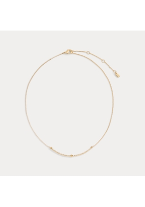 Pavé Gold-Plated Curved Bar Necklace