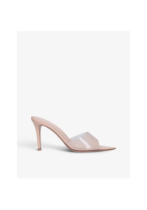Womens Gianvito Rossi Elle Leather and PVC Mules