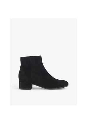 Womens Dune Pippie Heeled Suede Ankle Boots