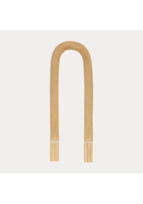 Gold-Plated Fringed Scarf Necklace