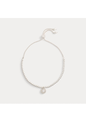 Silver-Plated Beaded Slider Bracelet