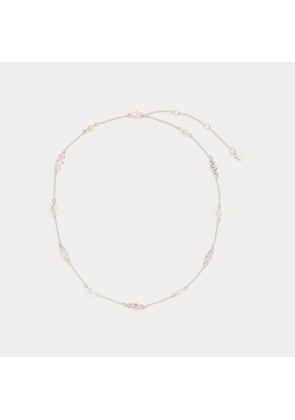 Faux-Pearl Station Necklace