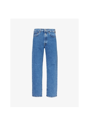 Mens Replay Red Cast 9Zero1 Mid-Rise Straight-Leg Stretch-Denim Jeans