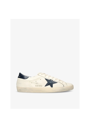 Mens Golden Goose Super-Star Leather Low-Top Trainers