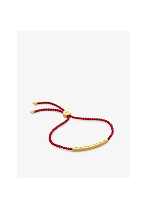Womens Monica Vinader Linear Mini 18ct Yellow Gold-Plated Vermeil Sterling-Silver Friendship Bracelet