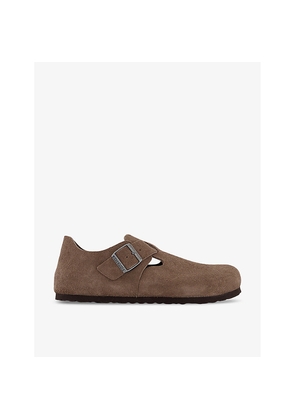 Mens Birkenstock London Raised-Heel Suede Shoes