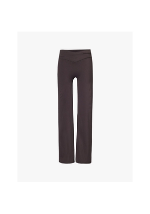 Womens Adanola Ultimate Wrap-Over High-Rise Stretch-Polyamide Trousers