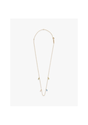 Womens PDPAOLA Bloom 18ct Yellow-Gold Plated Sterling-Silver and Cubic Zirconia Necklace