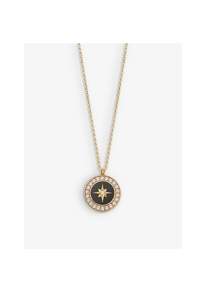 Womens Astley Clarke Polaris 18ct Yellow Gold Vermeil, Black Onyx and White Sapphire Locket Necklace
