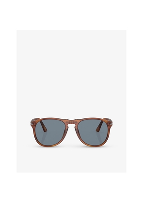 Womens Persol Po0649 24/31 54-20 Round-Frame Acetate Sunglasses