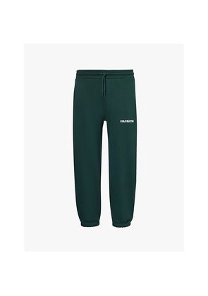 Mens Cole Buxton Sportswear Brand-Print Tapered-Leg Regular-Fit Cotton-Jersey Jogging Bottoms