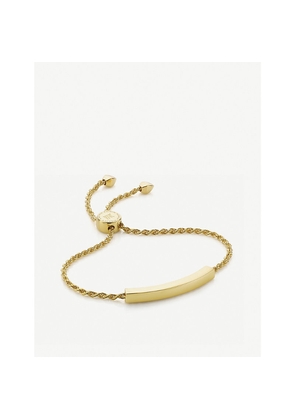 Womens Monica Vinader Linear 18ct Gold Vermeil-Plated Silver Bracelet
