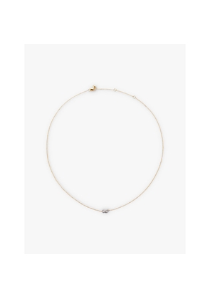 Womens Monica Vinader Duo 14ct Yellow-Plated Vermeil Sterling-Silver and 0.015ct Lab-Grown Diamond Necklace