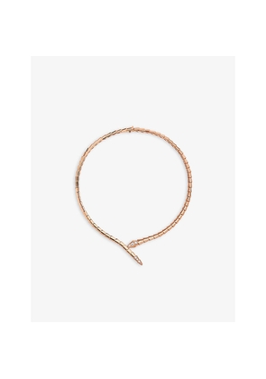 Bvlgari Serpenti Viper 18ct Rose-Gold and 0.41ct Brilliant-Cut Diamond Necklace