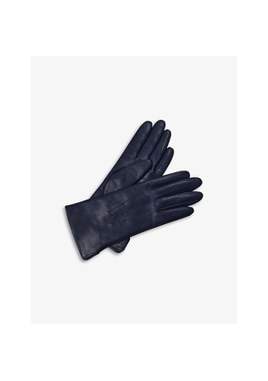 Womens Aspinal Of London Cashmere-Lined Leather Gloves