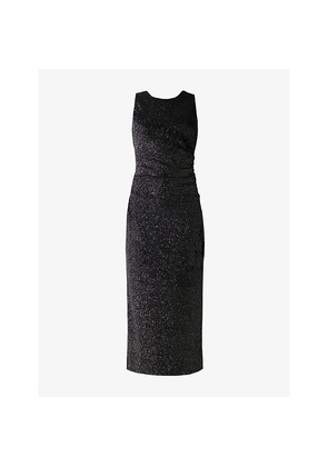 Womens Ro&Zo Gabriela Ruched Stretch-Woven Midi Dress