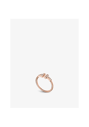 Tiffany & Co Tiffany T Wire 18ct Rose-Gold and 0.13ct Brilliant-Cut Diamond Ring