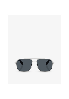 Burberry Be3159 Irregular-Frame Metal Sunglasses